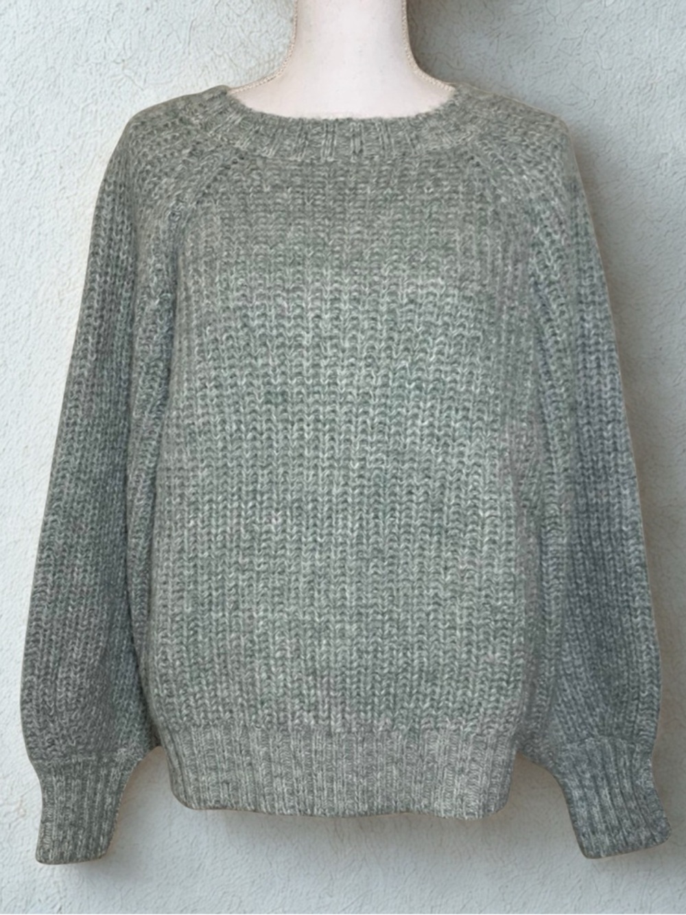 In Loom Anthropologie Mint Green Crew Neck Wool Blend Sweater Women Small Medium